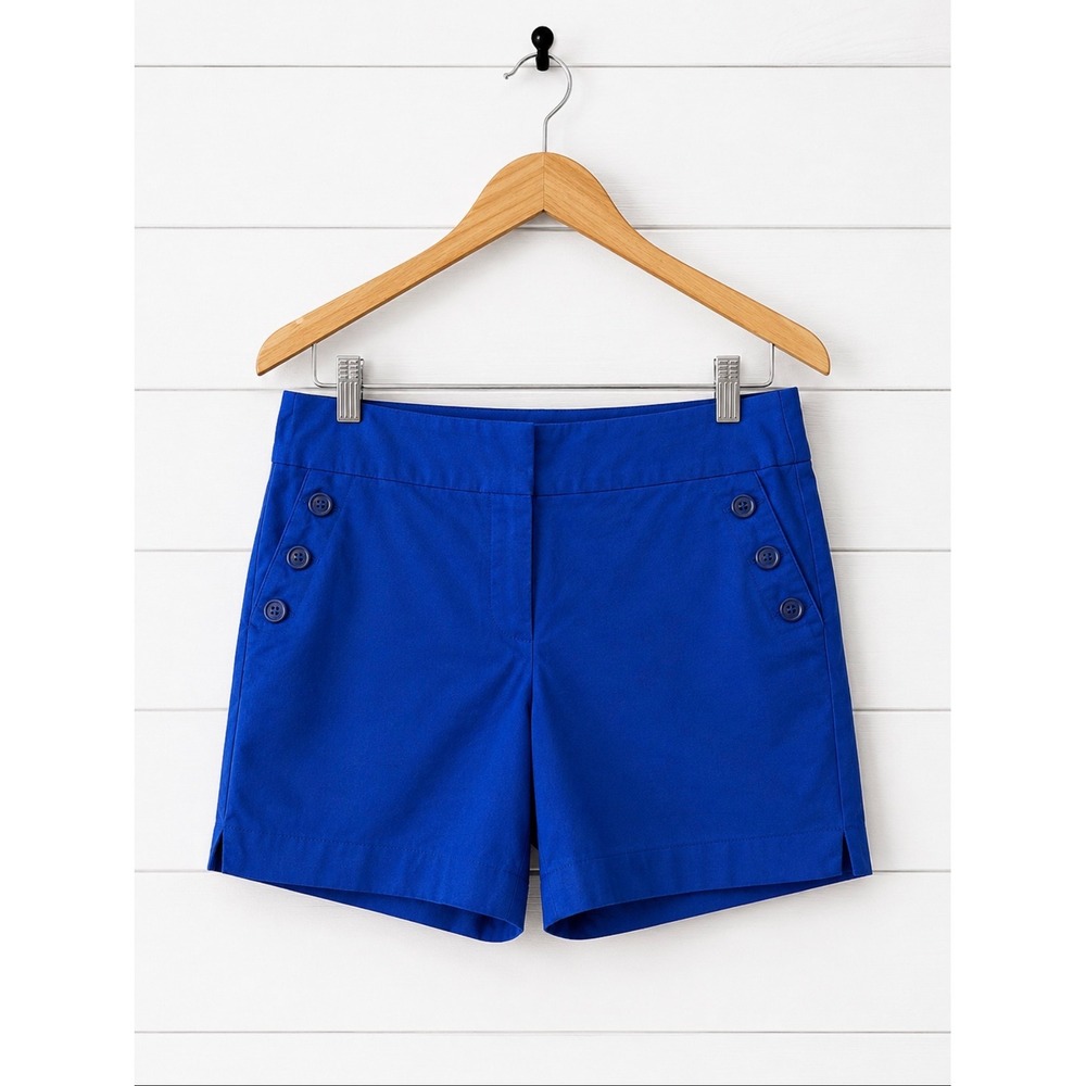Counterparts Royal Blue Sailor Shorts Womens Large Stretch Button Detail